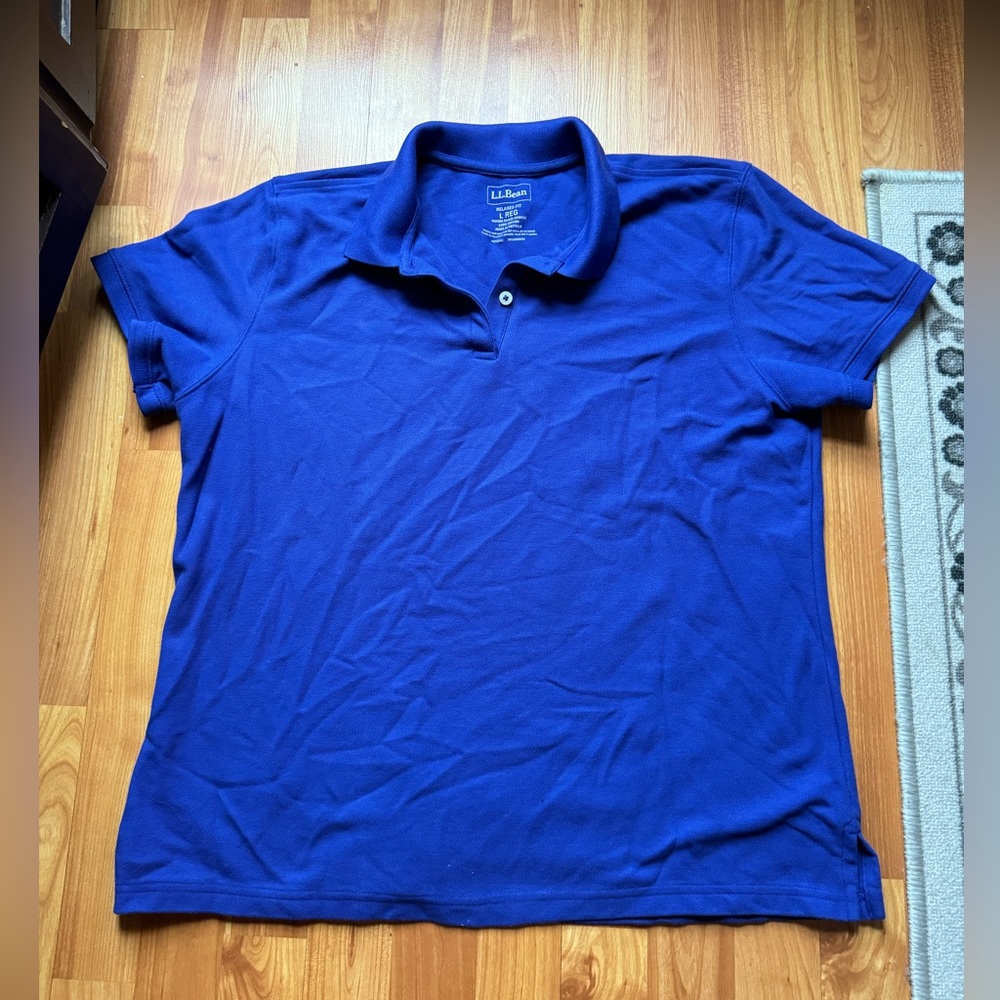 L.L. Bean collard shirt. Indigo color. Size L